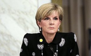 Australian Foreign Minister, Julie Bishop looks on during a ministerial meeting regarding the Islamic State group in Rome, Italy, February 2, 2016. REUTERS/Max Rossi - RTX251ZM