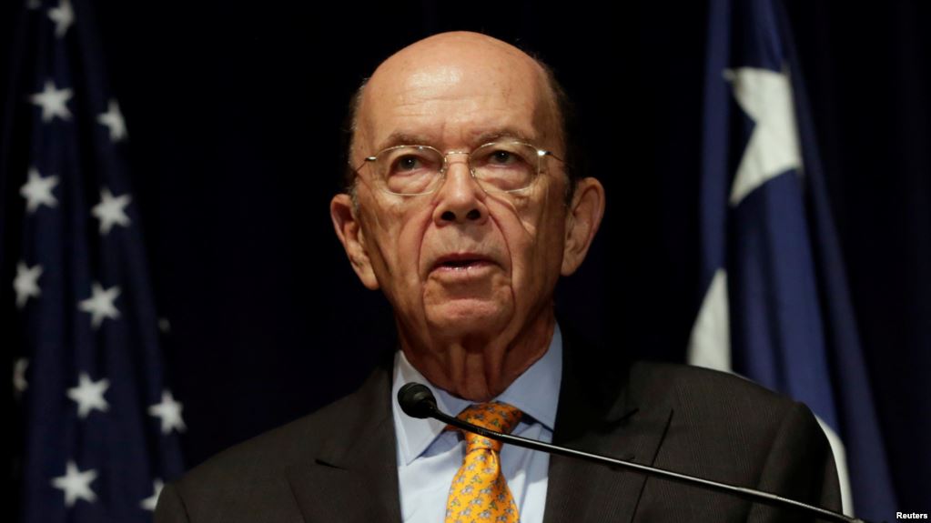 New Commerce Secretary Wilbur Ross addresses employees upon his arrival at the Commerce Department in Washington, U.S., March 1, 2017. REUTERS/Yuri Gripas