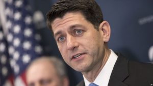 Speaker of the House Paul Ryan, R-Wis., and the Republican leadership face reporters on Capitol Hill in Washington, Tuesday, Jan. 24, 2017, as he announced that he has invited President Donald Trump to address a Joint Session of Congress on Feb. 28.   (AP Photo/J. Scott Applewhite)