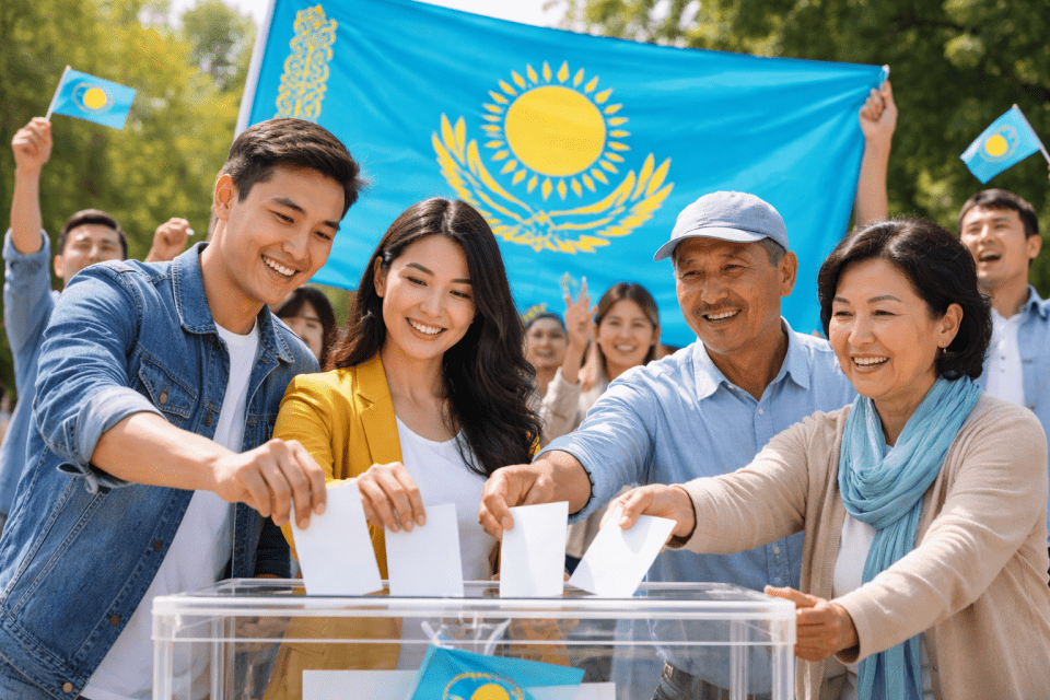 Казахстанцы на референдуме