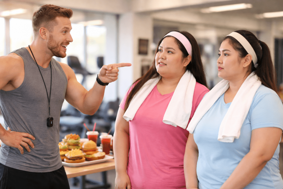 Оскорбляет полных девушек