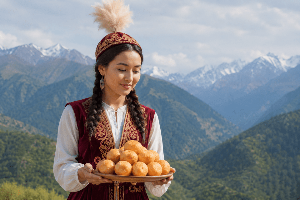 Казашка с баурсаками